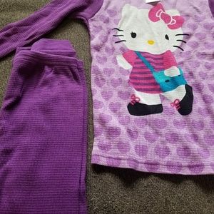 Hello kitty thermal pajamas